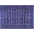 thumbnail image 1 of Ahgly Company Machine Washable Indoor Rectangle Persian Blue Traditional Area Rugs, 4' x 6', 1 of 4