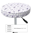 thumbnail image 4 of Fotbe Lavender Flowers Stool Covers Round,Waterproof Round Bar Stool Covers Bar Chair Covers Washable Stool Cushion Slipcover for 12-14 Inch Chair-13 inch, 4 of 7