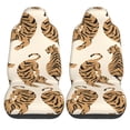thumbnail image 2 of XMXT 2Pcs Car Seat Cover Decor Protector, Cute Tiger Background Bucket Auto Front Seats Covers Fits for Cars SUVs Trucks, Universal Fit, 2 of 9