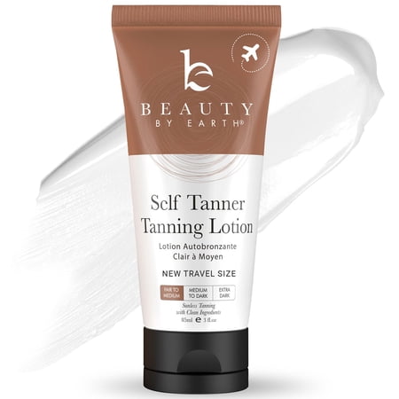 Self Tanning Lotion - Travel Size Tanner for Sunless Tan with Organic & Natural Ingredients