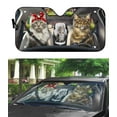thumbnail image 3 of 3D Maine Coon Cat Family Car Auto Sunshades Windshield Heat Protection, Pet Cat Sun Shades Univeral Fit Cars Suv Truck, 3 of 6