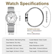 SKMEI Watches for Women Easy Reader Ladies Analog Quartz Watch Luminous Date Waterproof Watch Gift for Womens Wristwatch