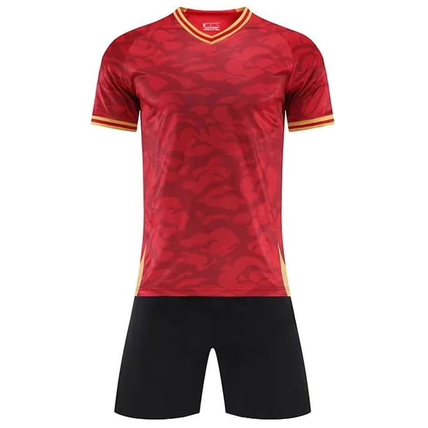 Odeerbi Niños Niñas Rápido Seco Fútbol Formación Uniforme Conjunto Gradiente Manga Corta Camiseta Shorts Malla Conjunto Atlético Para 1-12 Años