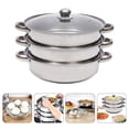 thumbnail image 3 of Miangastore 1 Set Steamer Pot Household Food Steamer Vegetable Steamer Cooker Steamer Cookware Pot, 3 of 9