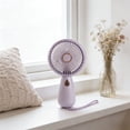 thumbnail image 4 of Fmbmuo Portable Hand Held Fan Usb Rechargeable Mini Fan, Usb Rechargeable, Handheld, with Strap, Pink/White/Purple/Green Options, for Travel, 4 of 4