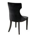 thumbnail image 3 of Manhattan Comfort Reine 18.5" Velvet Dining Chair in Black/Walnut (Set of 2), 3 of 3