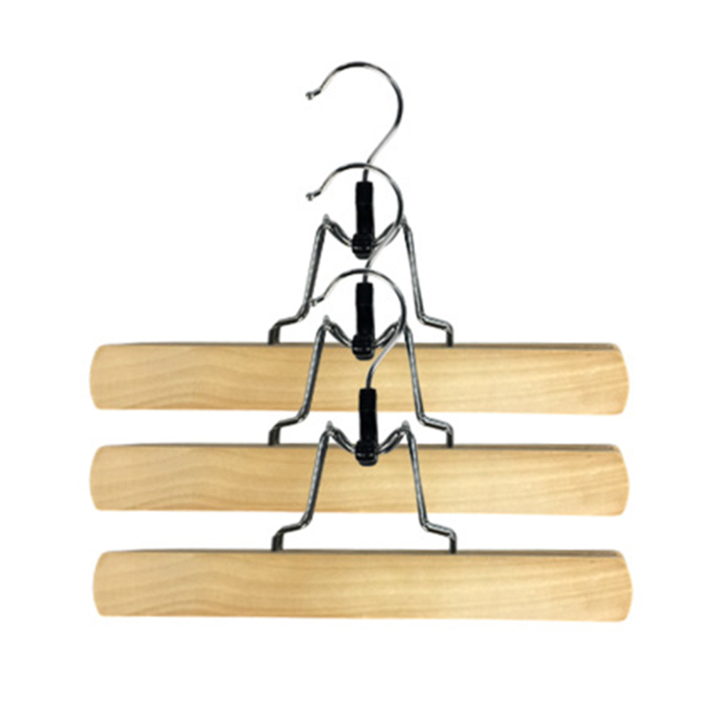 Wooden Clamp Hangers Rack Hanger Rack Swivel Hook Pants Hangers for