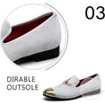 thumbnail image 4 of JITAI Mens Dress Tuxedo Shoes for Men Slip-on Loafers White Size 12, 4 of 6