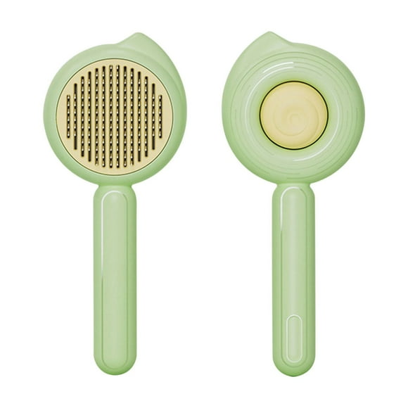 Rbaofujie Bottle Brush Needle Hair Comb for Dogs and Cats Small Conch Dense Teeth Comb Stainless Steel Needle Massage Comb Window Groove Cleaning Brush