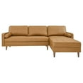 thumbnail image 5 of Modway Valour 98" Leather Sectional Sofa in Tan, 5 of 8