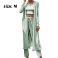 thumbnail image 2 of Conjunto de 3 piezas de cárdigan para mujer, camisetas sin mangas, pantalón palazzo de pierna ancha, 2 of 6