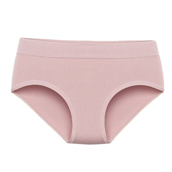 Asgosdo Briefs for Women High Waist Breathable Briefs Soft Underpants Ladies Stretch Panties Leak Proof Underwear for Women Pink
