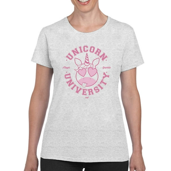 Unicorn University - Heart-Eyed Emoji Design Women's T-shirt
