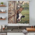 thumbnail image 4 of Farmhouse Animals Sheer Curtains 108" Extra Long, Country Cows Horses Donkeys Farm Light Filering Curtains, Privacy Drapes Simi Floor to Veiling Curtain for Living Room Bedroom Large Window Treatment, 4 of 9