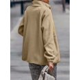 thumbnail image 2 of REDHOTYPE Women's Button Long Sleeve Brushed Jacket Coats with Pockets, 2 of 4
