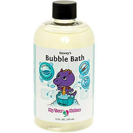 Natural Baby Bubble Bath - Deweys Bubble Bath for Sensitive Skin - Eucalyptus, 12