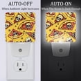 thumbnail image 2 of PhooArto Skull Pizza Pattern Plug in LED Night Light Auto Sensor Dusk to Dawn Decorative Night for Bedroom, Bathroom, Kitchen, Hallway, Stairs, Baby's Room, Energy Saving, 2 of 7