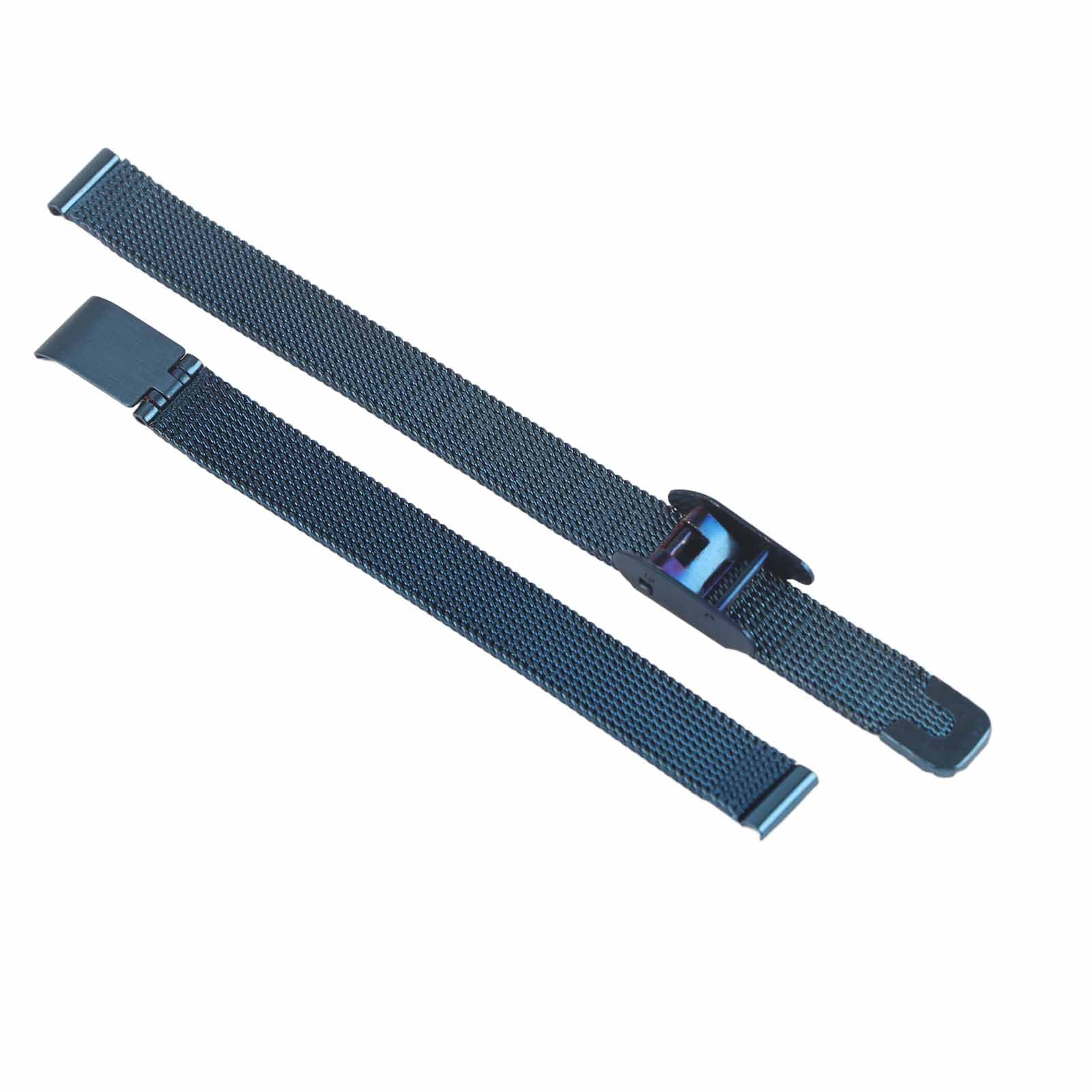 Meravel Bow Mesh Strap　（NAVY) ZX Mesh Woven Stainless Steel Watchband Flexible Replacement