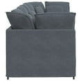 thumbnail image 4 of vidaXL Modular Sofa with Cushions Velvet Dark Grey, 4 of 5