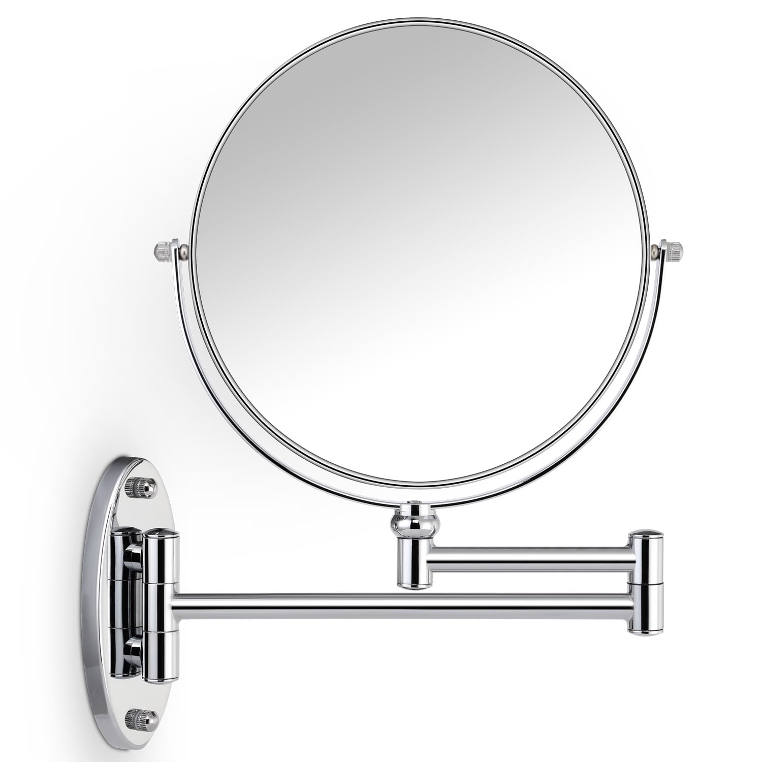 Double-Sided Extendable Bathroom Mirror,1:1und1:3-Black Make up Mirror Magnifying X10 8 Inch Magnifying Shaving Mirror 360°Rotation ZHMIRROR Shaving Mirror Wall Mounted 