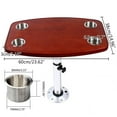 thumbnail image 2 of For Caravan RV Marine Boat Table w/ 4 Cup Holders & Base 22''-28'' Rectangle, 2 of 5