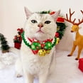 thumbnail image 3 of Collar navideño para mascotas, collar navideño ajustable para mascotas, collar navideño artesanal para gatos, collar navideño tejido a mano para perros, una experiencia incomparable, 3 of 10