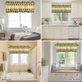 thumbnail image 5 of Summer Sunflower Retro Linen Valances for Windows,Kitchen Valance Rod Pocket Short Curtain, Black Gingham Check Valance Curtain Window Valances for Bedroom Bathroom Living Room 42x18in, 5 of 9
