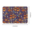 thumbnail image 3 of Salouo Thanksgiving Turkey 2 Pattern Outdoor Indoor Sturdy Doormats 16’’×24’’, Anti Fatigue Soft Flannel Thick Door Mat,Non-Slip Rectangle Rug Cushion, 3 of 7