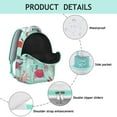 thumbnail image 4 of Tropical Sea Life Watercolor Backpack - Vintage Nautical Crab Design School Bag with Padded Straps & Organized Storage, 4 of 6