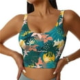 thumbnail image 2 of Lsque Hawaiian Style Printed Women'S Sports Bra, Compression, Moisture Wicking, High-Impact Sports Bra For Women,Supportive sports bra-Large, 2 of 9