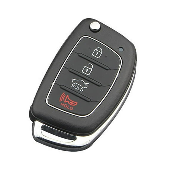 Black 4 Buttons Flip Folding Remote Right Key Shell Fob Case For HYUNDAI