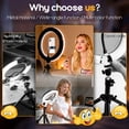 thumbnail image 4 of Goodea 8'' LED Ring Light, Adjustable Color Modes, Phone Holder, Desktop Tripod Stand, Beauty Fill Light for Live Streaming, TikTok, YouTube, Makeup, Photography, Zoom, Selfies, 4 of 11