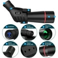 thumbnail image 6 of 25-75 X 80 Spotting Scope with Tripod Phone Adapter Monocular Telescope Spotting Scopes for Target Shooting Hunting Bird Watching, 6 of 9