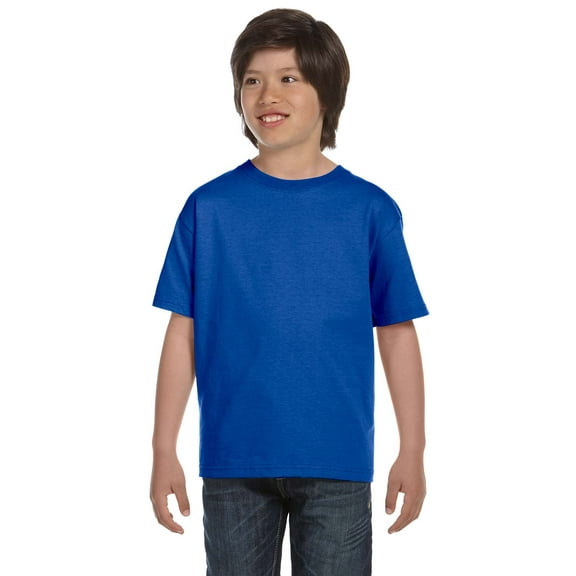 Gildan Dryblend Youth Tee , 8000B , Royal , Medium