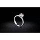 thumbnail image 3 of Gold Ring with White CZ Crystal - White Gold Plated - Size 18.9 white, 3 of 5
