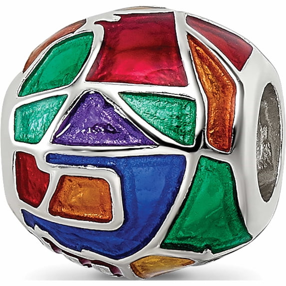 Sterling Silver Reflections City Impressions London Moasic Enamel Bead (10.91 X 10.29) Made In China -Jewelry By Sweet Pea
