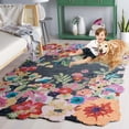 thumbnail image 3 of SAFAVIEH Jardin Naira Floral Area Rug, Grey/Pink, 6' x 6' Square, 3 of 11