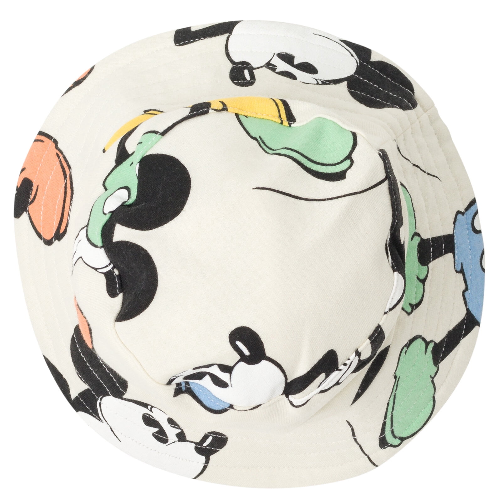 Disney Mickey Mouse Baby Boys' Tee and Shortall Set with Bucket Hat Mickey Mouse Cream