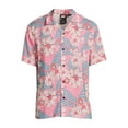 thumbnail image 5 of Marvel Captain America, Men's and Big Men's Floral Button Up Shirt with Short Sleeves, Sizes S-3XL, 5 of 5