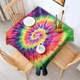 thumbnail image 2 of Colorful Tie Dye Pattern Square Tablecloth,Waterproof Square Table Cover,Wipeable Spillproof Washable Table Cover for Home Kitchen Party Decor 60"x60"(152x152cm), 2 of 6