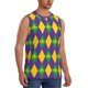 thumbnail image 2 of Fotbe Mardi Gras Men's Camiseta sin Mangas Estampada para Hombres, Playera Casual para Gimnasio, Entrenamiento, Playa-Large, 2 of 7