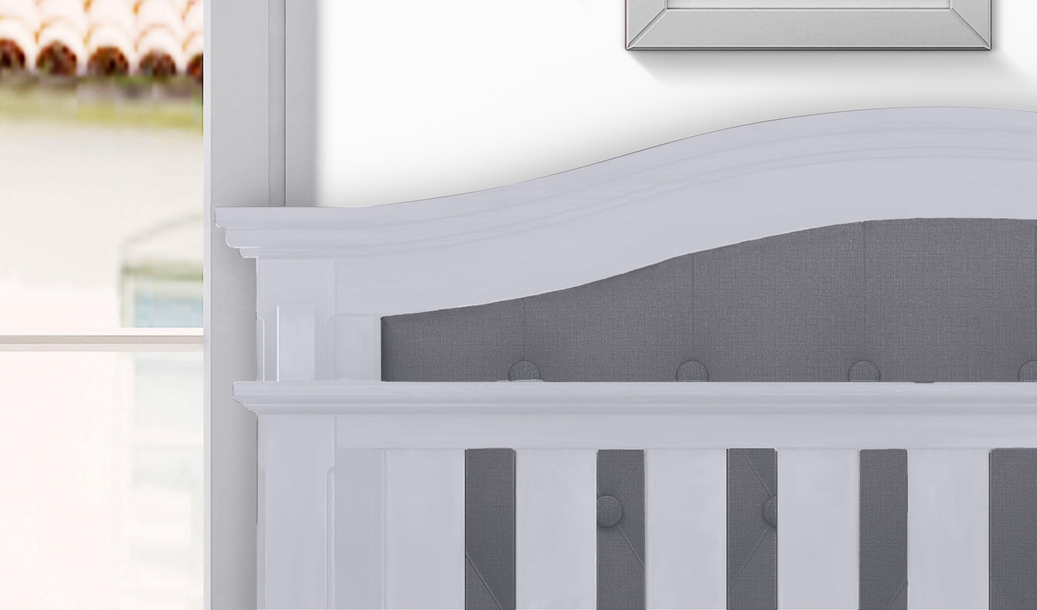 magnolia upholstered crib