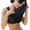 Black, variant on Women Nylon Spandex Bra Upgraded Solid Color Camisole Undershirt for Women with Removable Bra Pads Sleeveless Innerwear Summer XL Orange