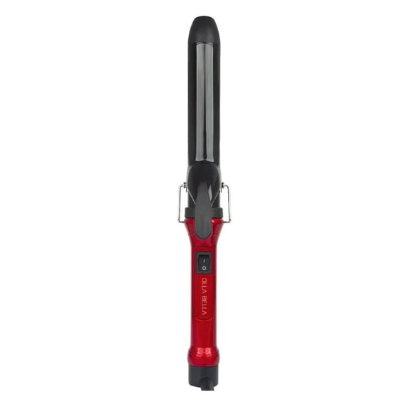 Olla Bella® 1.25" Ceramic Curling Iron, Hair Curler with Clip, 410°F Fixed Temperature, Red, 1 Count