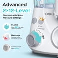 thumbnail image 4 of COSLUS Water Flosser for Teeth,Water Dental Flosser Pick for Teeth,2 Modes & 12 Pressure Settings,600ML,5 Jet Tips for Multiple Users,White, 4 of 7