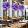 thumbnail image 4 of Costway 11" Faux Boxwood Balls with Reliable Sun-Protective PE Material Mimic Leaves Purple, 4 of 9