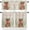 Coral Red Light Green Light Beige, variant on Christmas Western Kitchen Curtains and Valances Set, Rod Pocket Curtains Tier Farmhouse Window Curtains 36 Inch Length, Farmhouse Cowboy Boots Star Leaves 3 Piece Kitchen Curtains Set