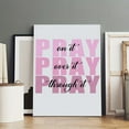 thumbnail image 4 of Pink Wall Decor Bible Verse Wall Art,Inspirational Decoration Pray Over It-1 Poster Wrapped Wooden Frame Wall Decor,Canvas Wall Art for Living Room,Bedroom,Office,Ready to Hang, 4 of 6