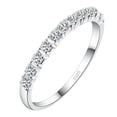 thumbnail image 1 of Pareja Anillo Anillo Chapado Plata Blanca, 1 of 2