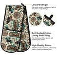 thumbnail image 4 of Dailycode Double Sided Oven Mitt with Loop Heat Resistant Kitchen Long Potholders 7" x 35" Indian Horse, 4 of 6